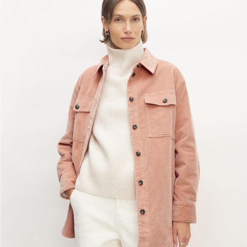 Light Pink Corduroy Shacket
